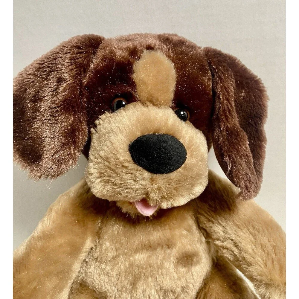 Build a Bear Puppy Dog Dark and Light Brown BAB Black Nose and Eyes 11 Inch